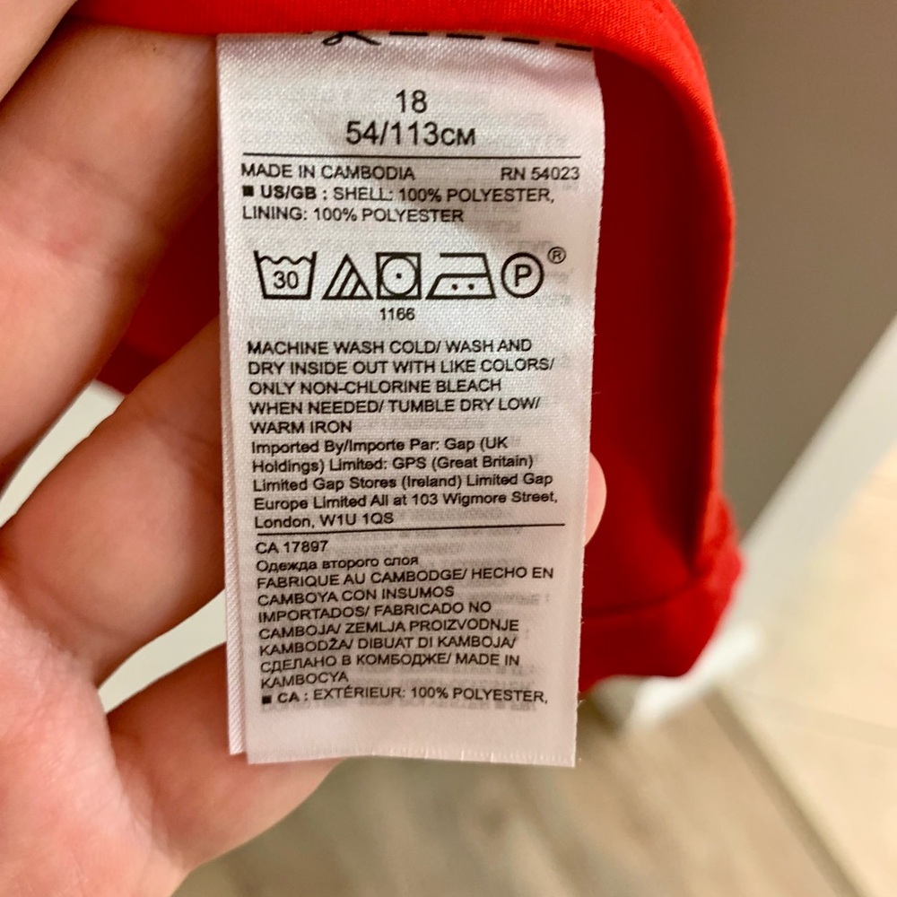 Banana Republic Red Bell Sleeve Crew Neck Dress - Picture 11 of 11